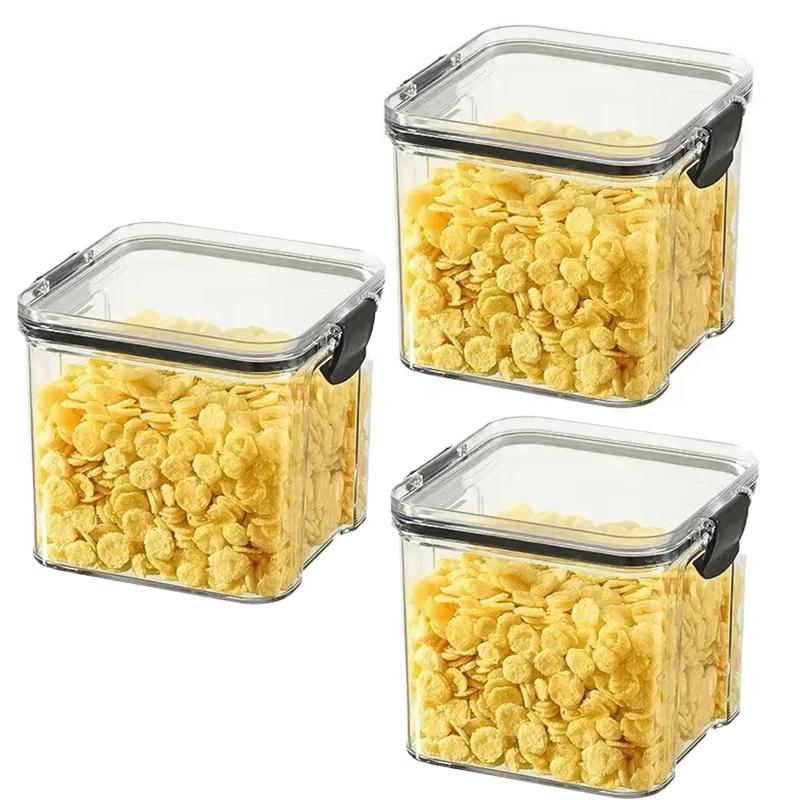 

1-4PCS Sealed Jars Kitchen Organizer Grain Storage Boxes Large Capacity Sealed Container Seasoning Jars Set Fresh-keeping Tank 460ML