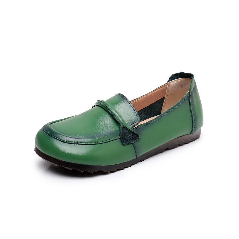 

Модные женские лоферы GKTINOO Весна Натуральная кожа Комфортные Плоские Туфли для мамы Обувь слипоны Модная женская обувь Zapatos De Mujer 10