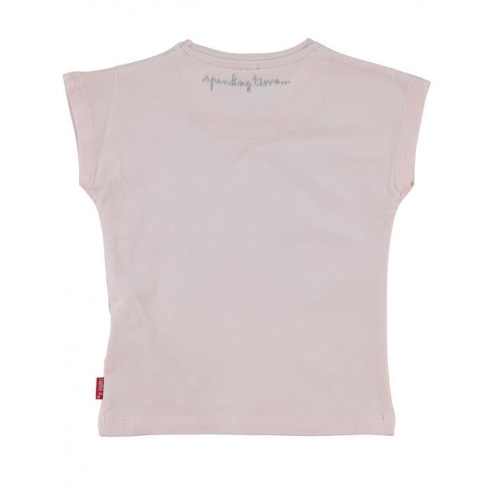 T-Shirt Fille - Name It - Gumina - Rose - Manches courtes - Col arrondi