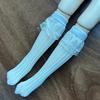 A Pair of Blyth Doll Lace Socks Cute Long White Sock for Blythe Licca Azone OB24 Pullip 1/6 Dolls Accessories Children Gifts