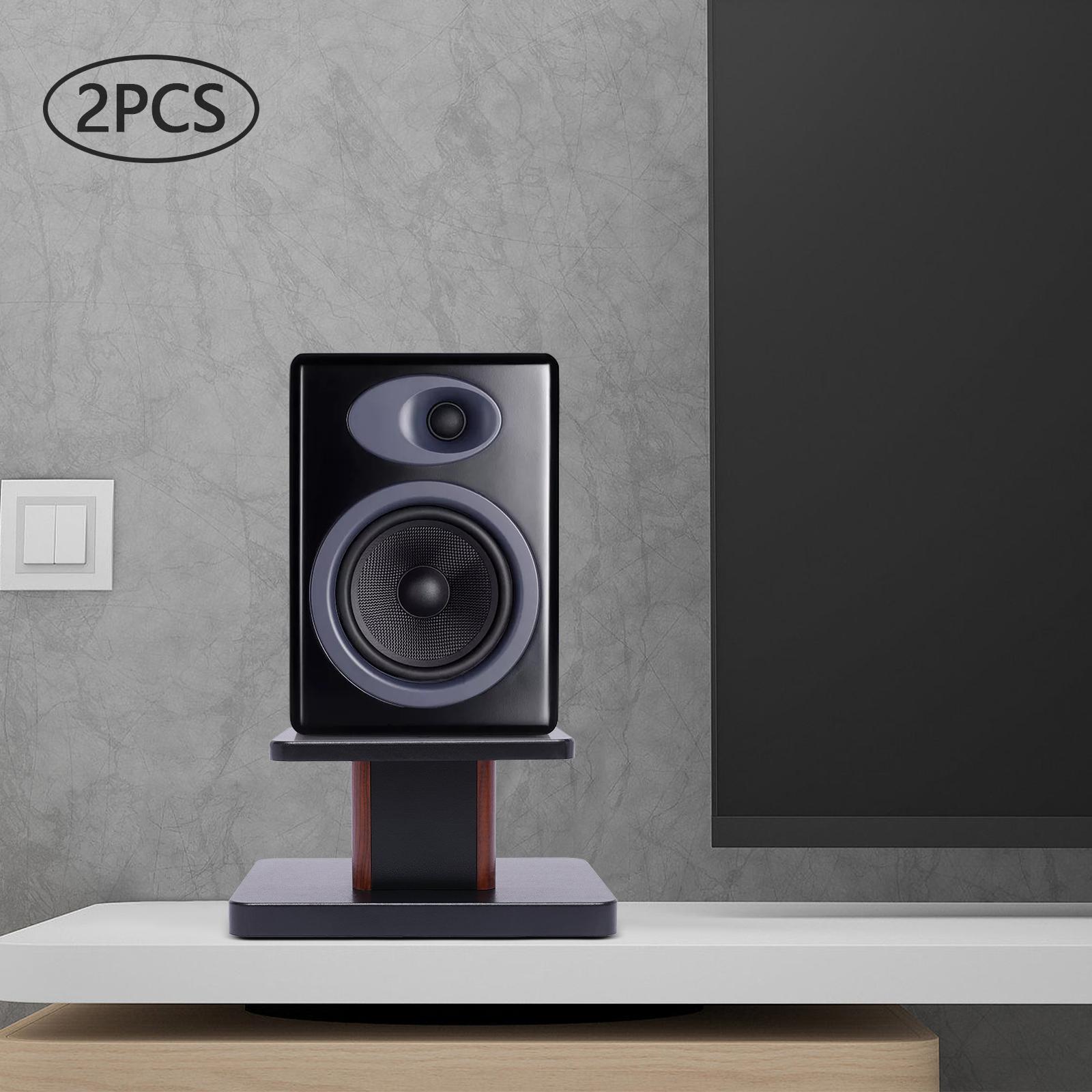 

2PCS Speaker Stands for Computer/Bookshelf/Studio Monitor, Density Board for Desktop Speaker Holder, Audio Cable Management