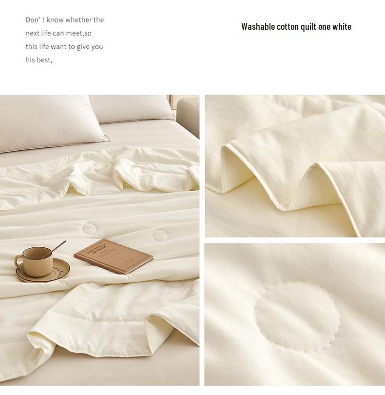 Lightweight Cotton Quilt for All Seasons - Machine Washable, Perfect for Summer, Spring, and Autumn, Available in Single or Double Sizes