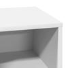 White Nightstand with Drawers 50 X 34.5 X 50 Cm Engineered Wood