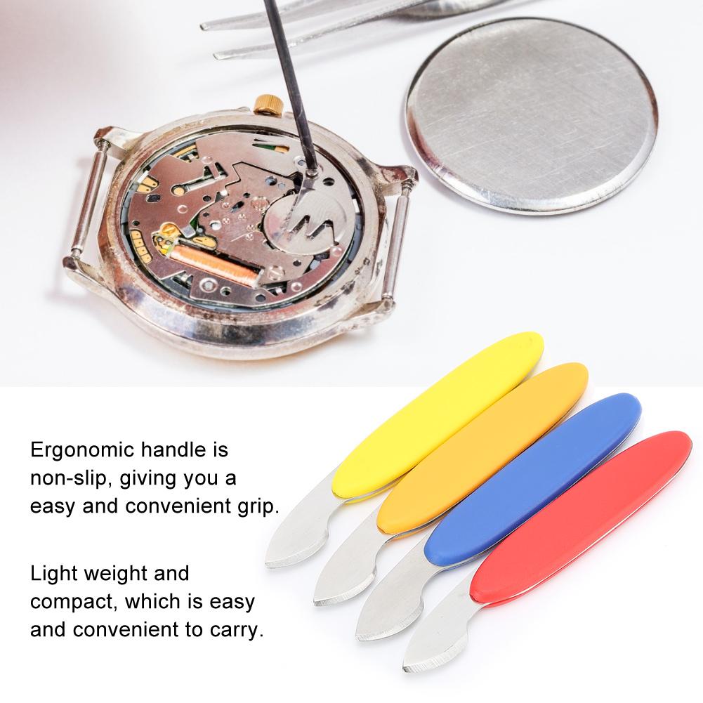4pcs Watch Case Opener Blade Back Cover Pry Remover Set Watchmaker Repairing Tool