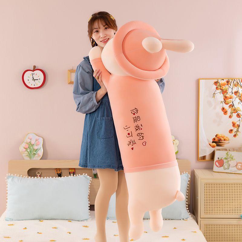 Large Plush Rabbit Hug & Sleep Pillow for Girls - Bedtime Companion Doll