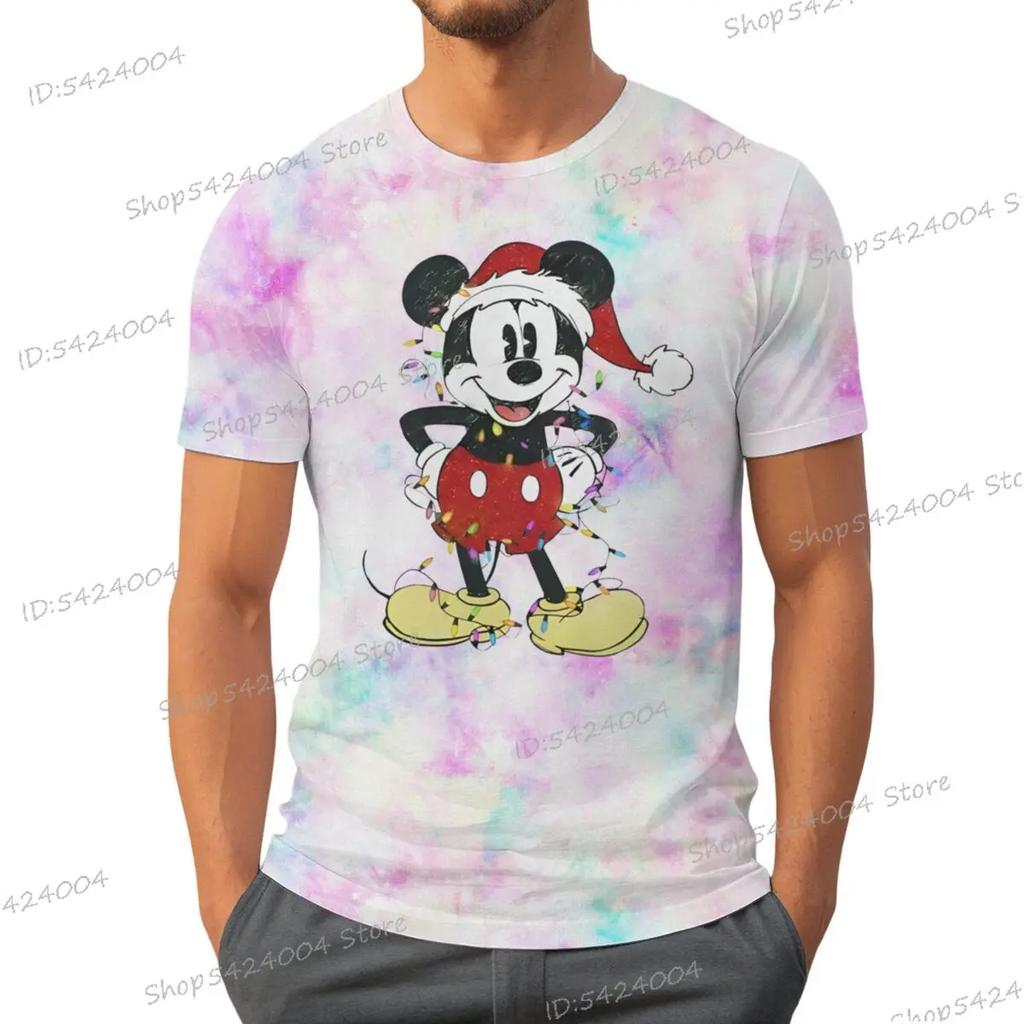Women Men Mickey Minnie Christmas Shirt Cartoon Graphic Merry Christmas Couple Matching Tshirts