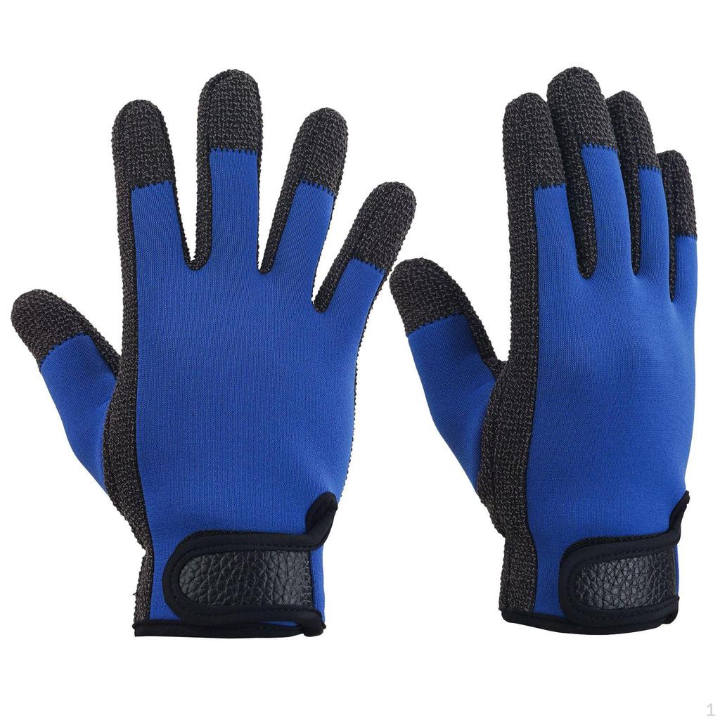 2mm Neoprene Non-slip Diving Gloves with 5 Fingers for Kayaking, Fishing, Canoeing, Winter Swimming