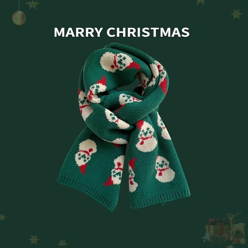 Fular de copii toamnă și iarnă nou Crăciun pentru bărbați roșu cald lână pentru copii fular tricotat fete fular gros