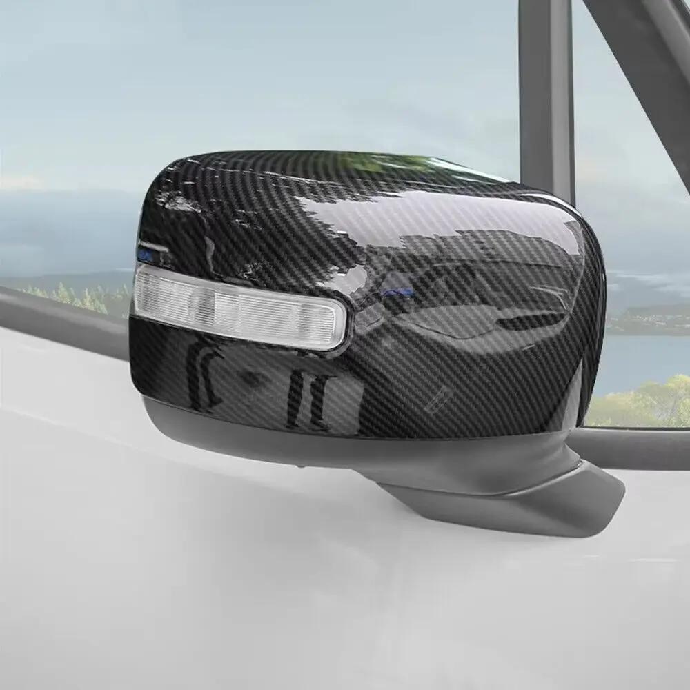 For Jeep Renegade 2016-2025 Car Sticker Rearview Side Mirror Cover Wing Cap Exterior Door Rear View Case Trim Carbon Fiber Look