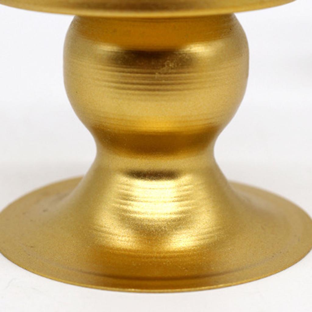 Practical Black/Gold Iron Candlestick Pillar Candle Candlestick Holder Decorative Round Candle Stand Home Decorations