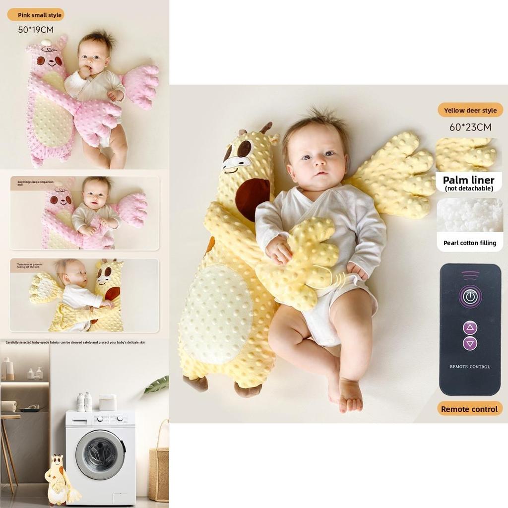 Giraffe Shape Baby Sleep Aid Pillow Hand Palm Toy With Pearl Cotton Filling For Newborns And Infants