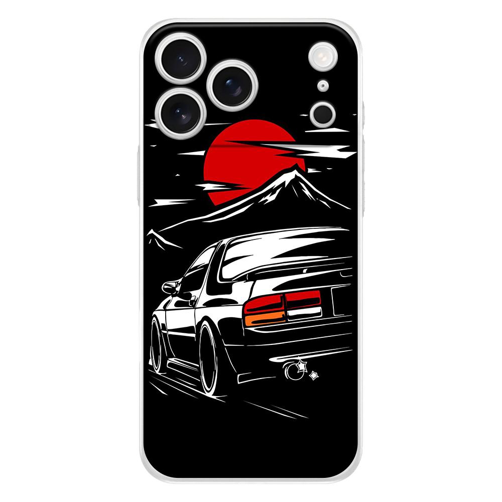 Soft Clear Phone Case For iPhone 17 Air 16E 16 11 15 14 Pro MAX 12 13 7 8 Plus SE Easter Cover Protection Japan JDM Sports Car