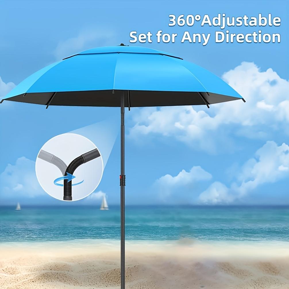 Thickened UV-Proof Folding Sun Umbrella - Lightweight Manual Open/Close Design, Suitable for Camping, Beach, and Fishing