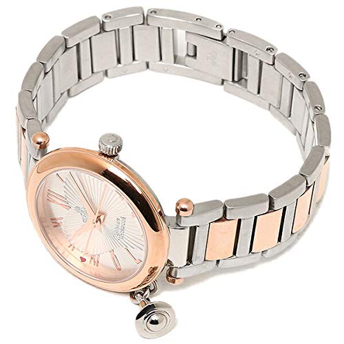 Vivienne Westwood Women's Orb Watch, 32mm, with Charm, Quartz Movement, (1) VV006RSSL, Pink Gold [Parallel Import]