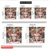 2pcs 2D flat printing Christmas Party Curtain Winter Christmas, Rural Snowman Christmas Polyester Fabric Without Electricity