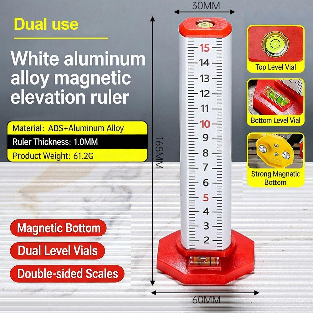 Aluminum Alloy Tile Leveling Tool High Precision Positioning Ruler Height Gauge  Floor Construction