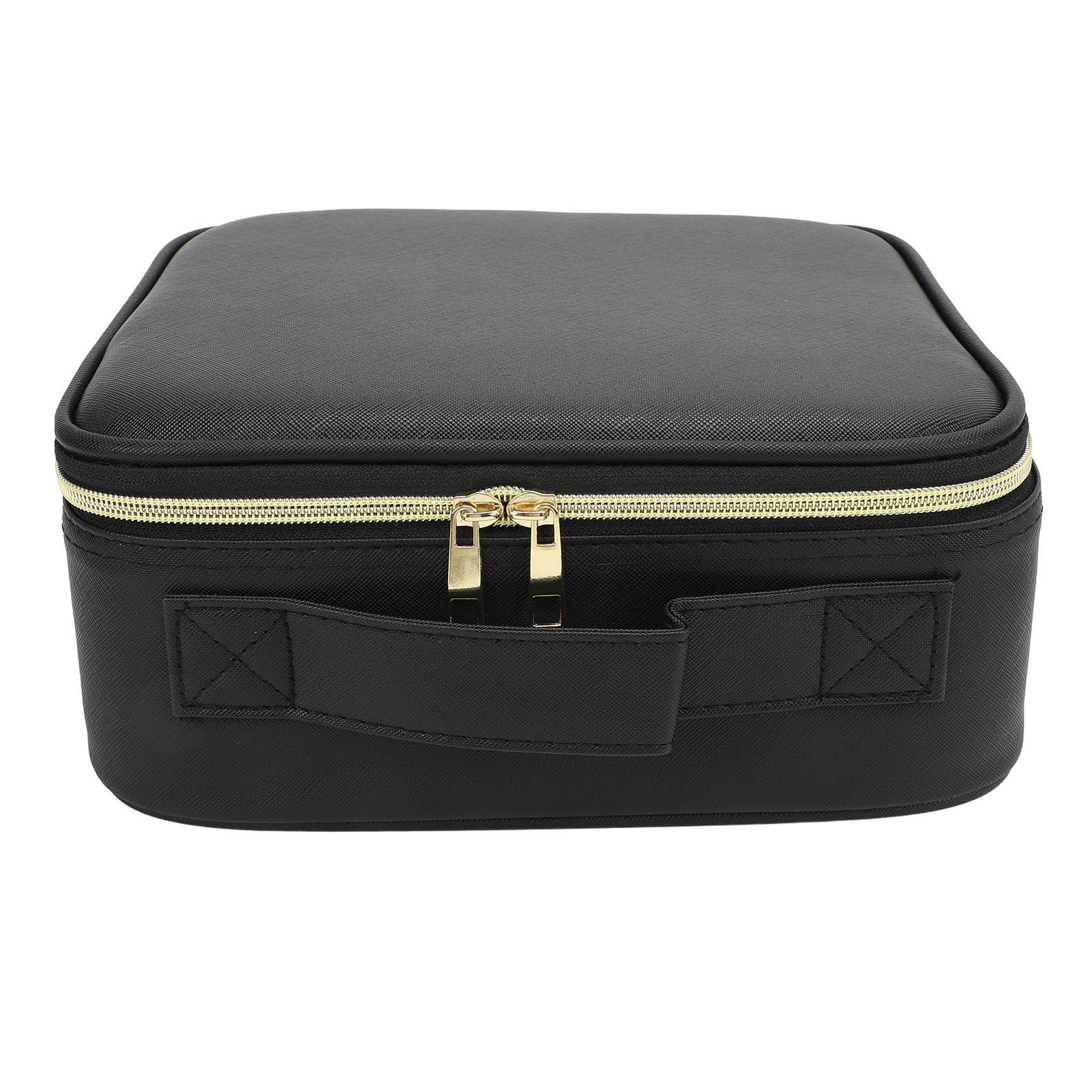 

Portable LED Makeup Bag Multipurpose Stylish Large Capacity 3 Color Lights Dimmable Travel Makeup Bag with LED Mirror