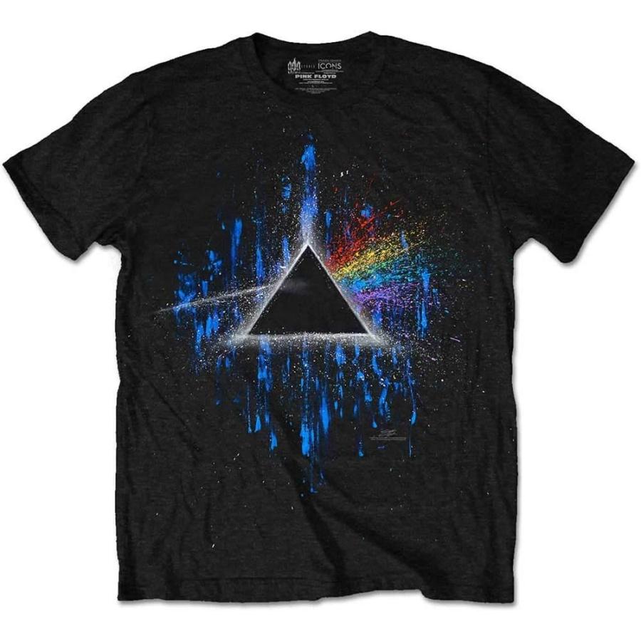 

Pink Floyd Men s Dark Side of The Moon Blue Splatter Slim Fit T-Shirt Small Black XXXXXL різнокольоровий
