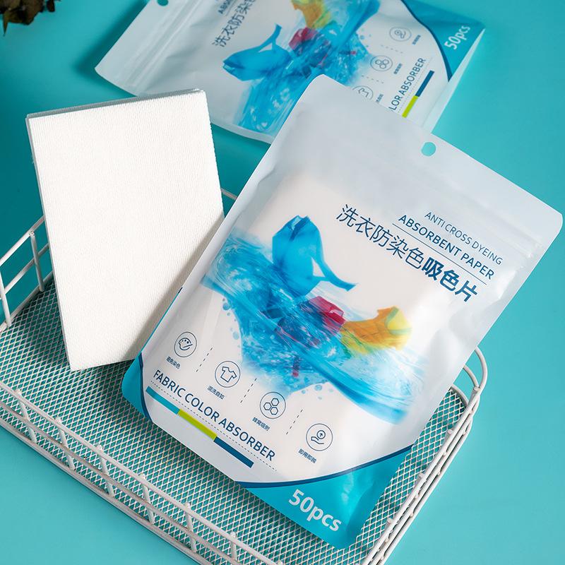 Laundry Detergent Tablet Sheet Washing Wipe Washing Machine Tide Color Catcher Grabber Sheet Bubble Cloth Anti Dyed Home