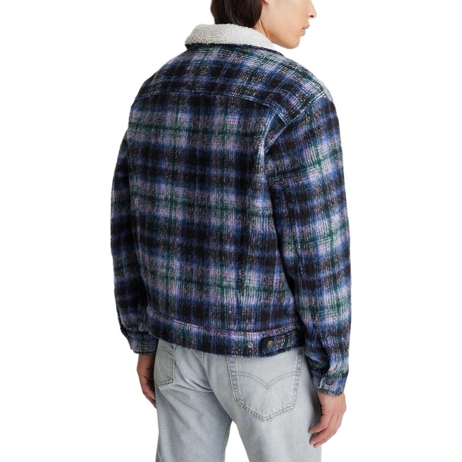 Levis Plaid Loose Fit Long Sleeve Jacket Men jackets Blue 79129-0025