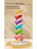 Montessori Rainbow Ball Track Tree: Rotating Leaf Stacker & Musical Wooden Puzzle Toy.