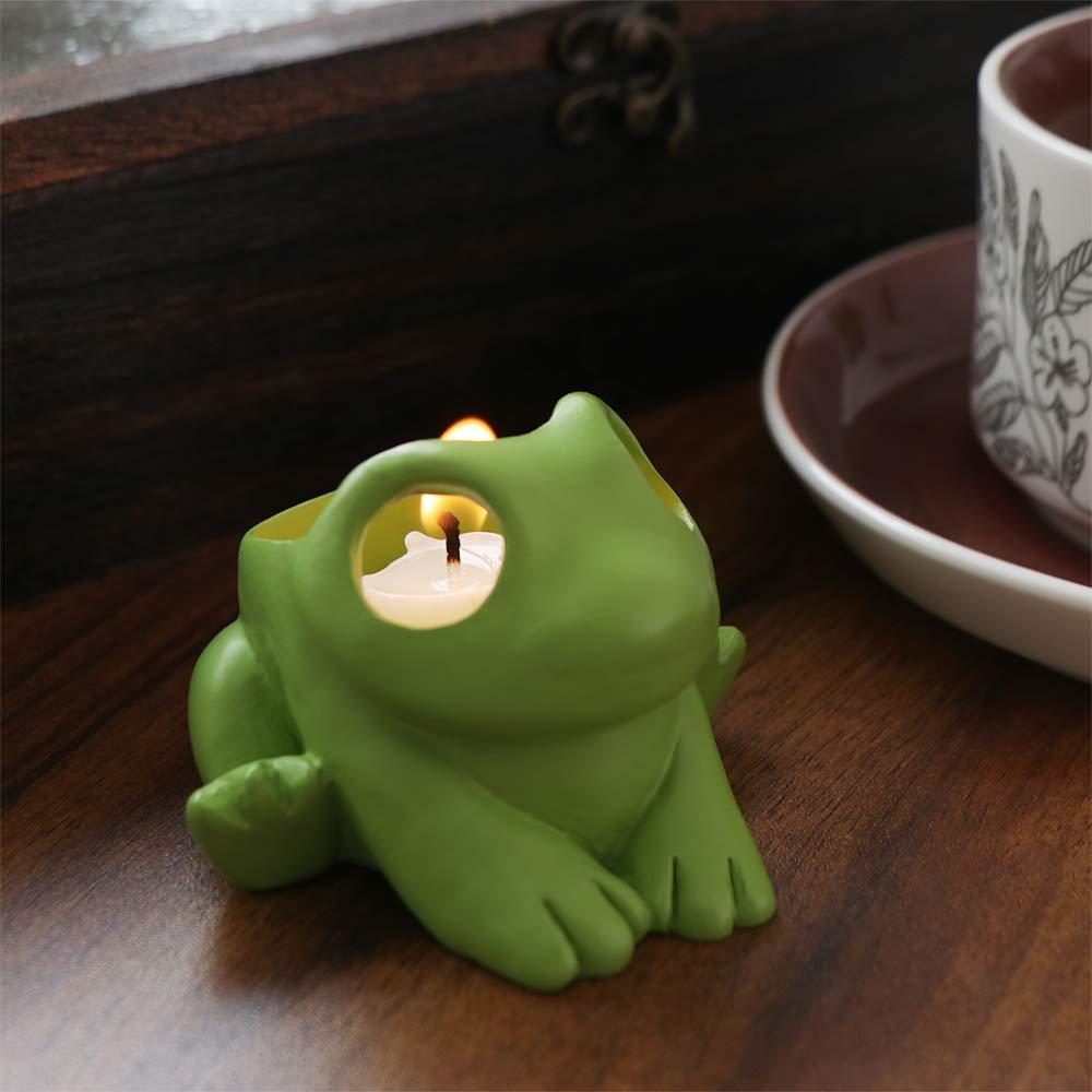 Funny Frog Candle Holder Cute Scented Candles Durable Tea Light Candle Stand Kitchen Accessories