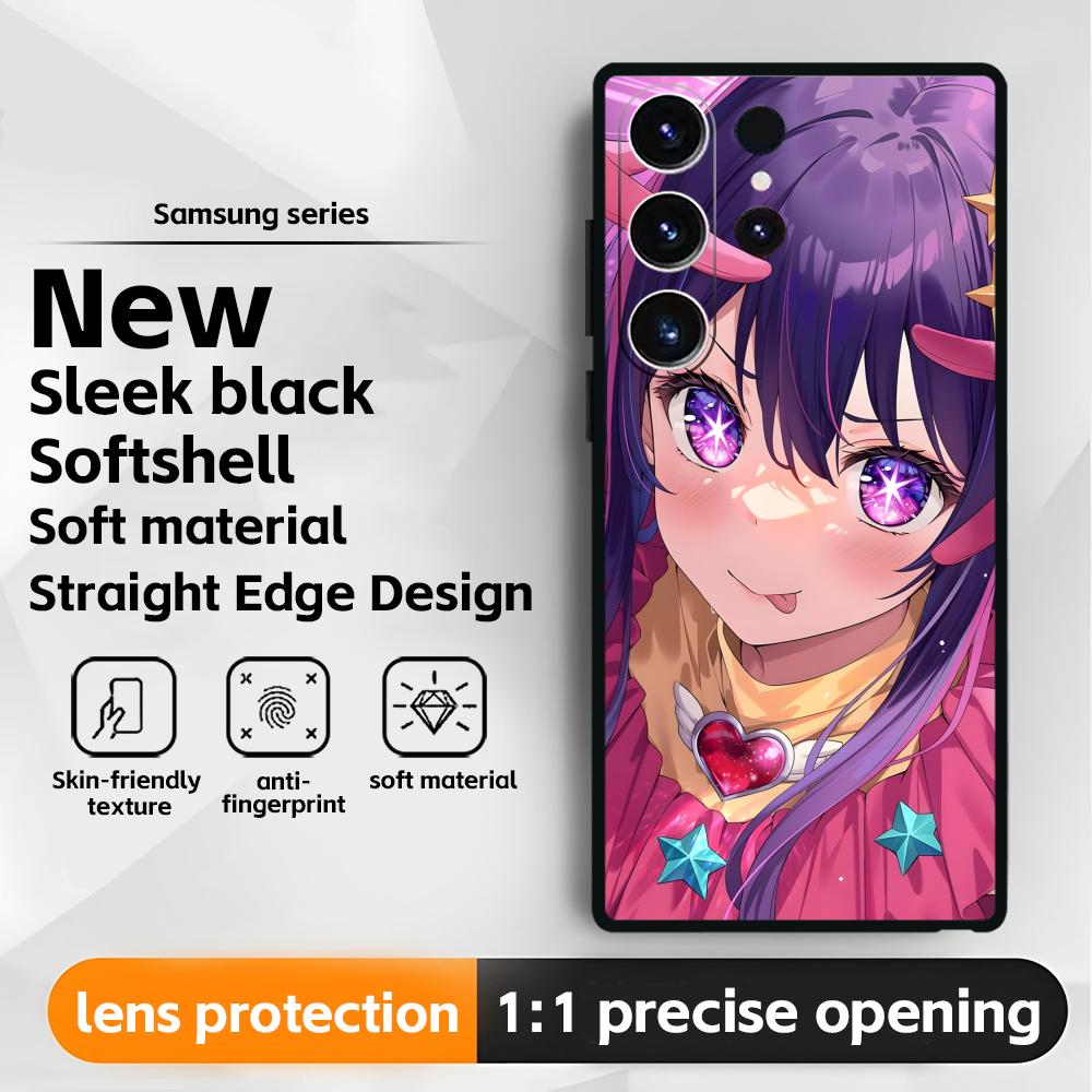 Anime Oshi no Ko  Phone Case For Samsung Galaxy S25 S24 S23 S22 S21 S20 Plus Ultra Note20 Soft Black