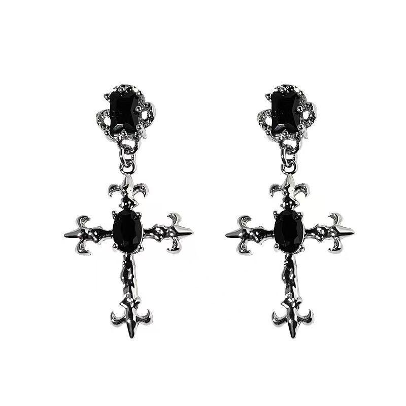 Dark Series Light Luxury Star Earrings for Women - High-End Fashion Statement