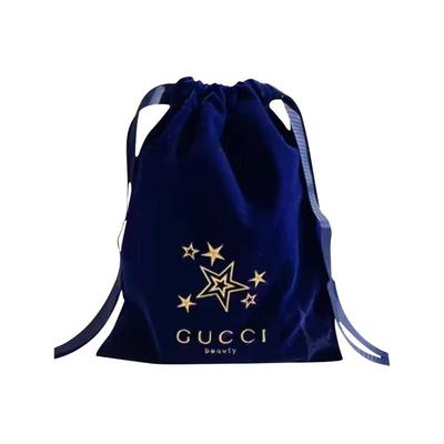 Beauty Blue Velvet Drawstring Pouch