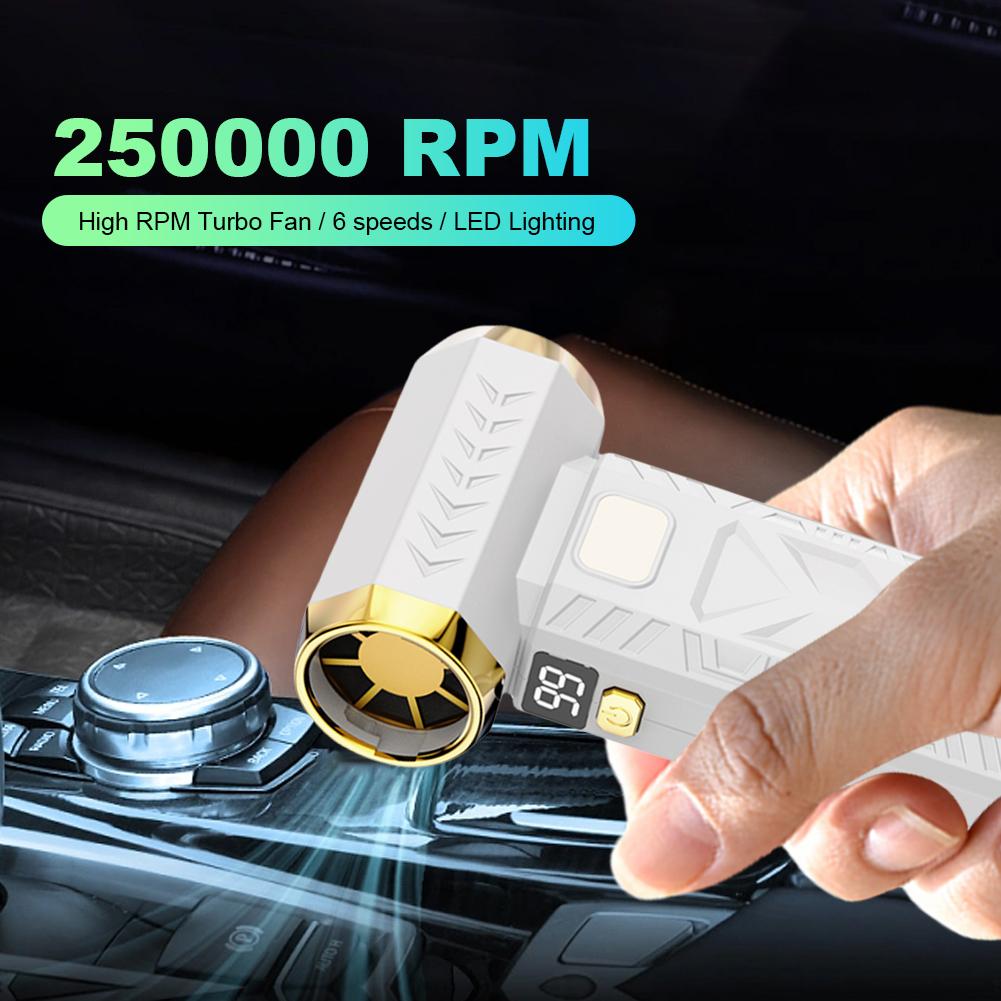 10000mAh Mini Turbo Jet Fan 250000RPM Powerful Air Blower Battery Vacuum Dust Cleaner Strong Winds Brushless Turbo Jet Blower