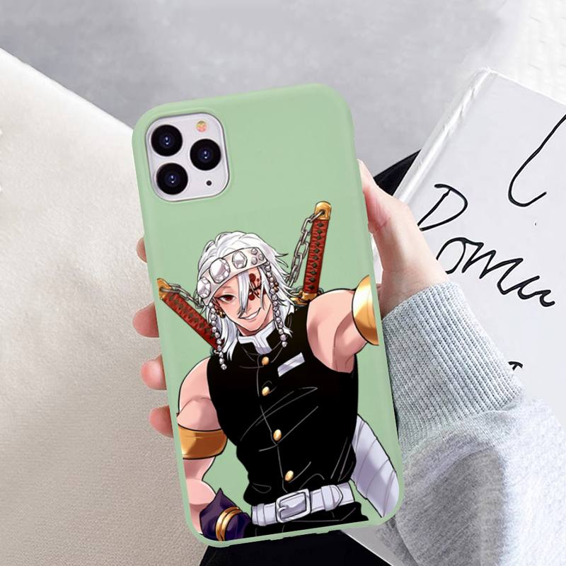 

Чехол для телефона Demon Slayer Uzui Tengen для iPhone 11 12 13 Mini Pro Xs Max 8 7 6 6S Plus X XR Однотонный чехол конфетного цвета iphone 12 pro