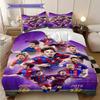 Lionel Messi Eredità Calcio Set da tre pezzi (1 * copripiumino + 2 * federa, senza nucleo) Set biancheria da letto piatto 2D Morbido e confortevole