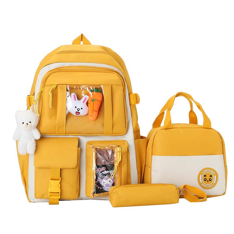 Fashionable Versatile Backpack Set For School And Outdoor Leisure In Multiple Colors