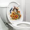 Sunflower Bird Wall Sticker for Kids Bathroom Toilet Seat Cover Decoration Self Adhesive Waterproof Home Decor