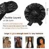 Satin Cap Silk Cap for Sleep Double Layered Satin Lined Hair Cap with Tie Bonnets for Women Natural Curly Hair 3pcs