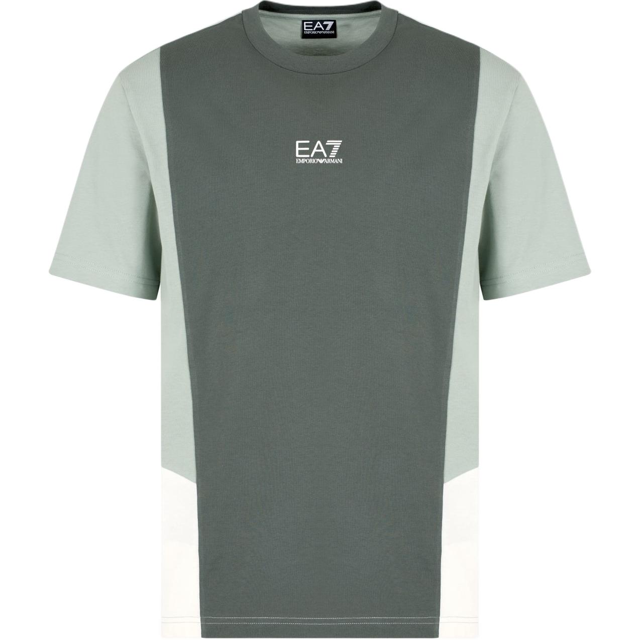 

Emporio Armani EA7 Color Block Plain Knit Cotton Crew Neck Short Sleeve T-Shirt Men tops Gray 7M000276-AF12874-U8109 XXL