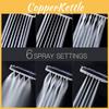Silver Square Showerhead Set With 6 Functions And Pressure Boost Technology