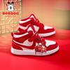 Bobodou Boys' High-Top Skate Shoes - Children's Casual Spring Festival Gift In China Red