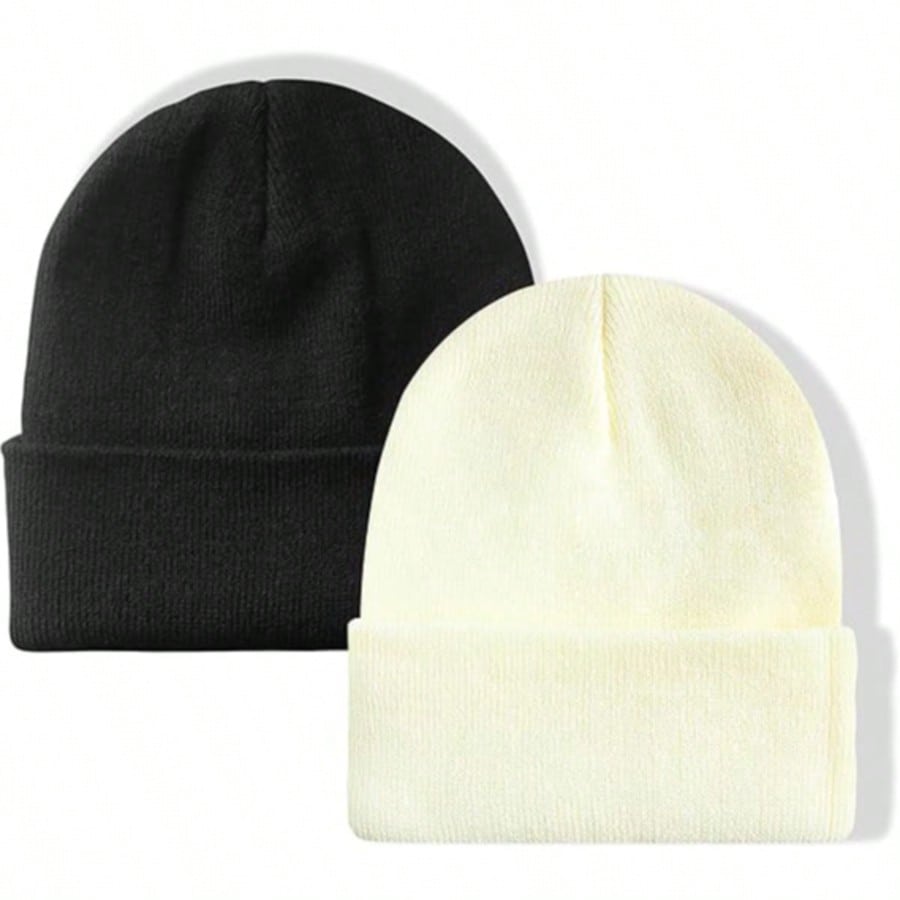 1pc Men's Simple Solid Color Fashionable Winter Unisex Thickened Warm Winter Hat Halloween Beanie Fall Outfit