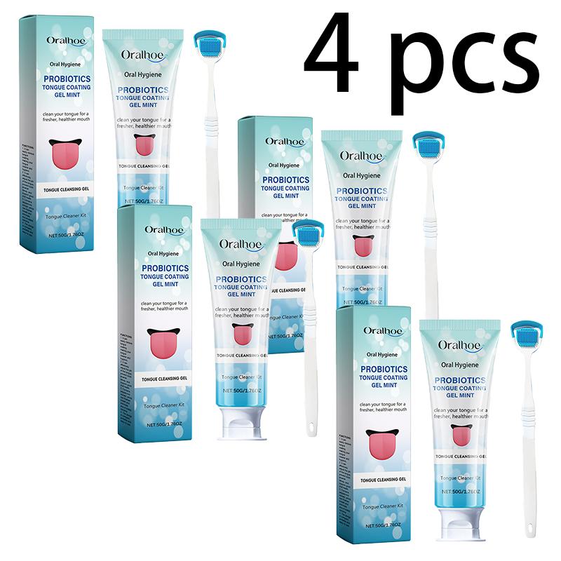 Tongue Cleaning Kit Easy Tongue Cleaning Hygiene Clean Odor Care Oral Care Kit
