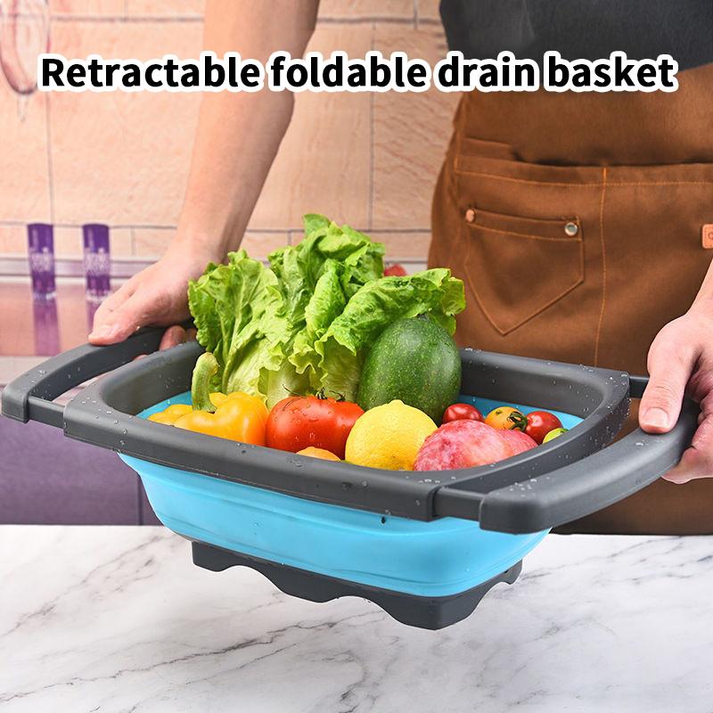Collapsible Colander With Extendable Handles Colander Strainer Over The Sink Vegetable Fruit Colanders Strainers