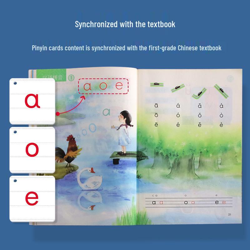 Pinyin Flashcards: Chinese Grade 1, Semester 1 - Renjiao Edition for Tone Learning