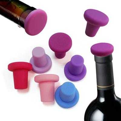8 Colors Bottle Stopper Bottle Caps Wine Stopper Family Bar Preservation Tools Silicone Creative Design Safe And Healthy
