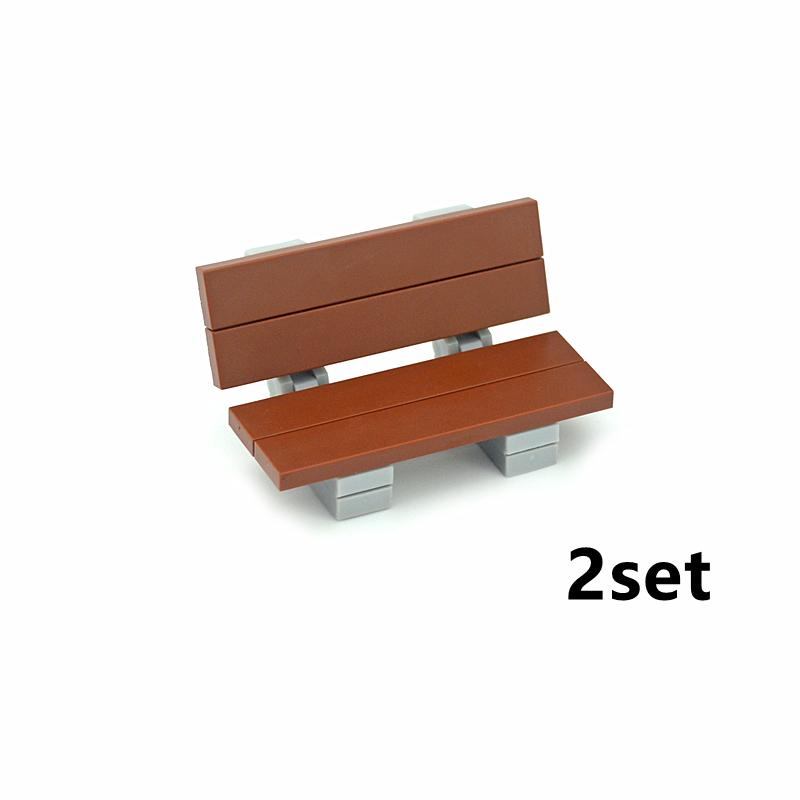 MOC Creative Furniture TV Sofa Brick City Accessories Xmas Tree Book Desk Dining Table Bathroom Door Building Block House Scene