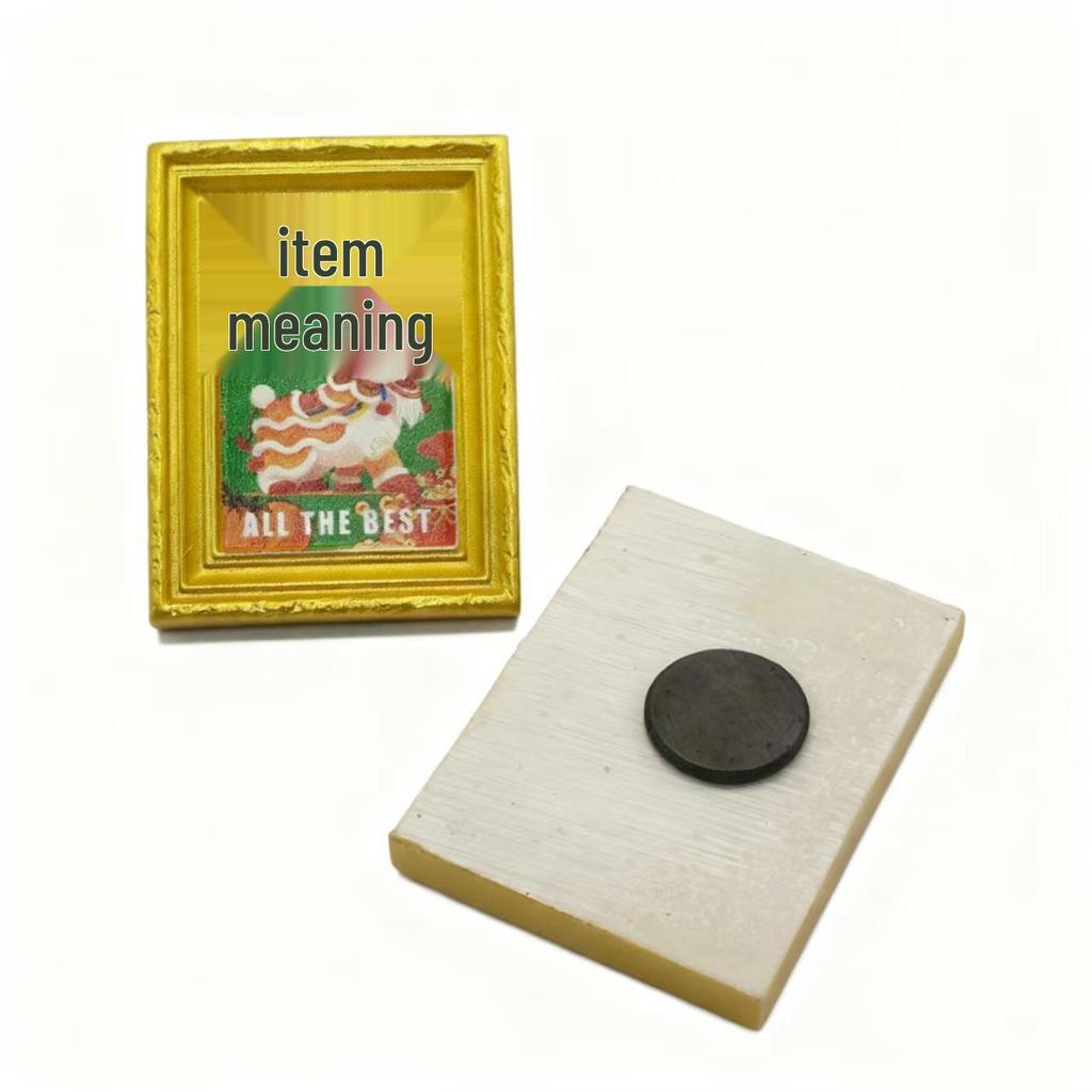 3D Lion Dance Fridge Magnet Photo Frame - Festive Spring Festival Decoration