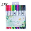 Water-soluble Drawing Tools Markers Set, with Brush And Fine Point Tips, Washable Professional Ink Supplies, for Hand-Drawn Creation Art Practice