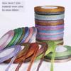 25Yards 6mm Multicolor Silk Satin Organza Ribbon Glossy Glitter Ribbon Wedding Cake Gift Decoration Crafts Garment Accessories