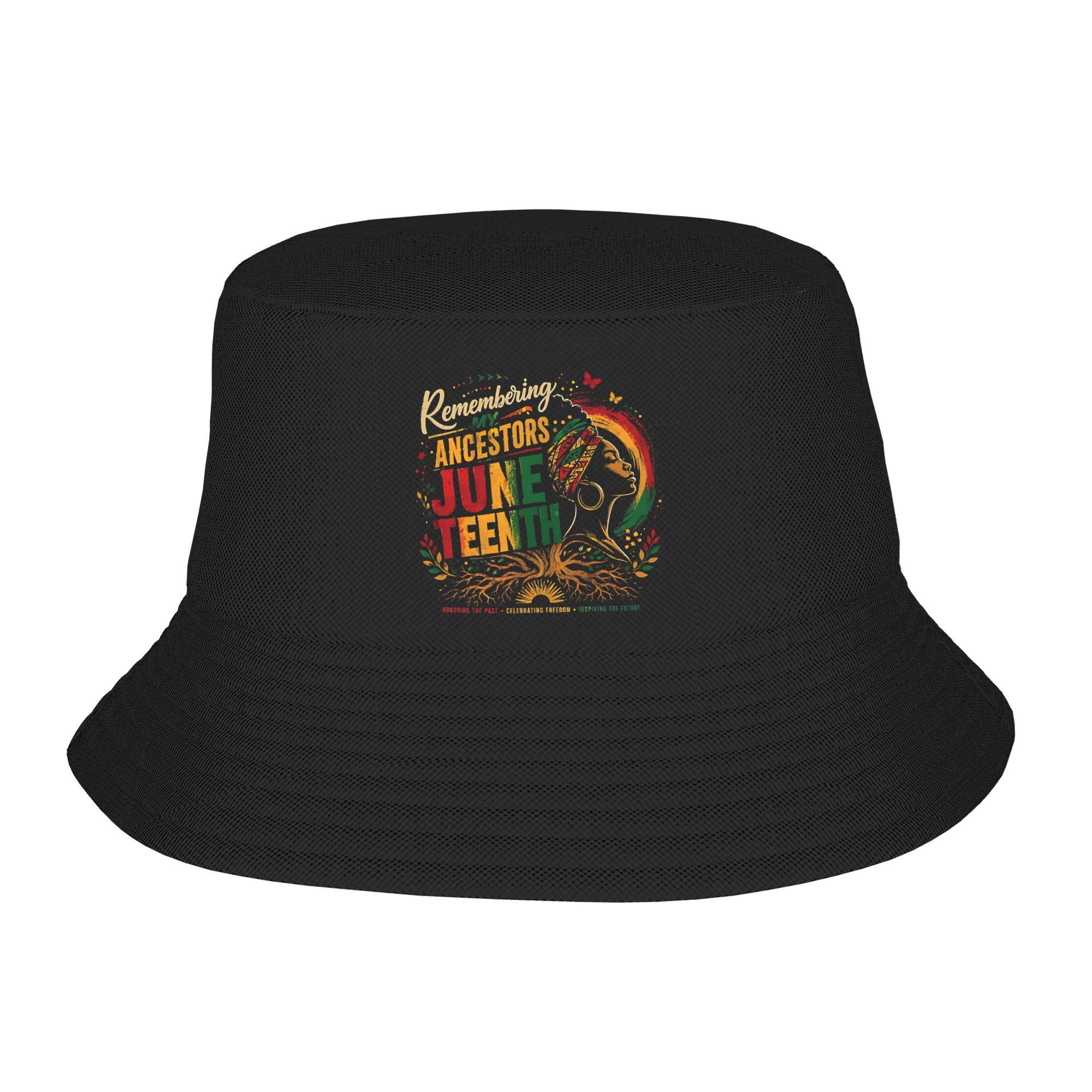 Unique Design Juneteenth  Rooted In Freedom Bucket Hat For Women Unisex Lightweight  Bob Hat Cap Getaway Headwear One Size