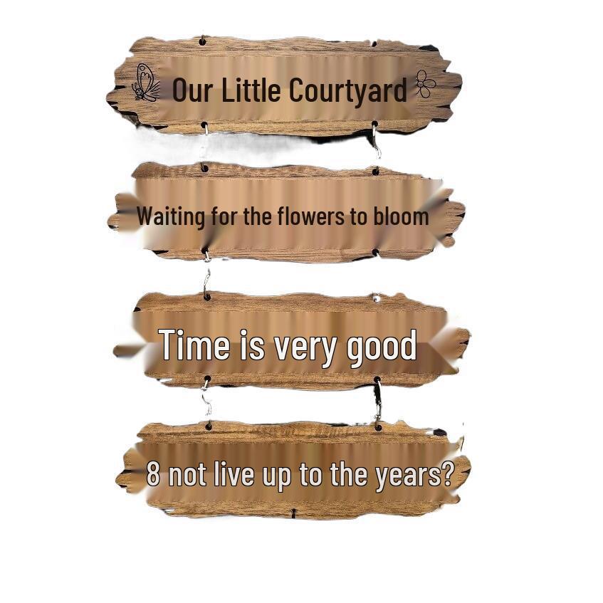 Letrero Colgante Personalizado de Madera Maciza para Puertas de Casa y Jardín