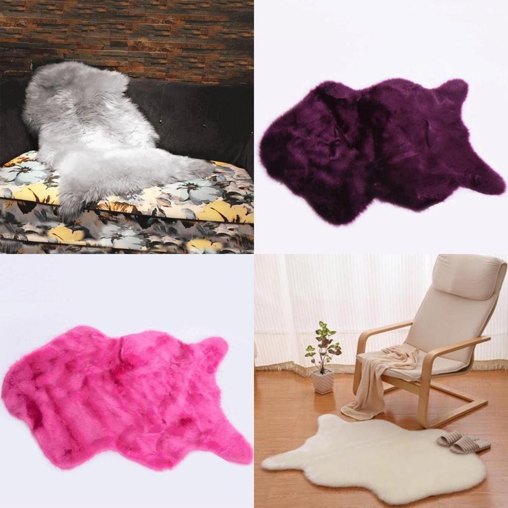 Premium Quality Soft Fluffy Wool Sheepskin Mat For Cozy Bedroom Decor And Comfort